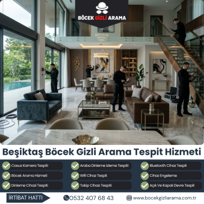 Beşiktaş Böcek Gizli Arama Tespit Hizmeti